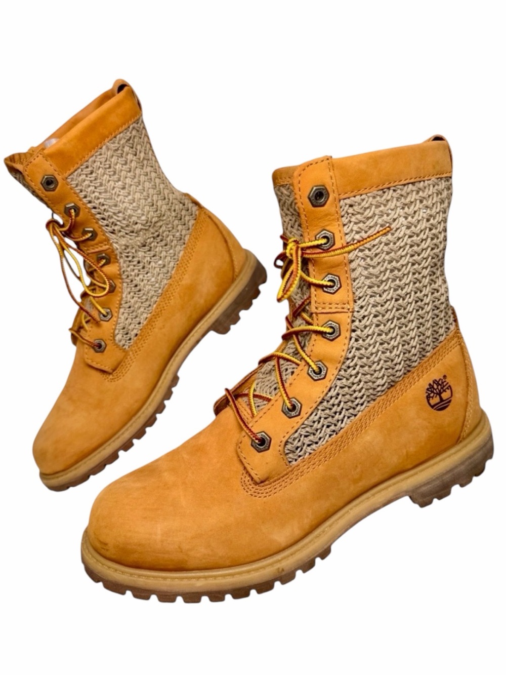 Timberland Authentics Open Weave Boots Wheat Nubuck 9.5